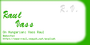 raul vass business card